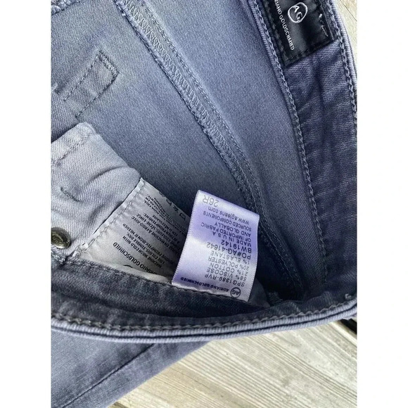 Adriano Goldschmied The Legging Super Skinny Ankle Gray Grey Women's Size 26 AG - Picture 3 of 5